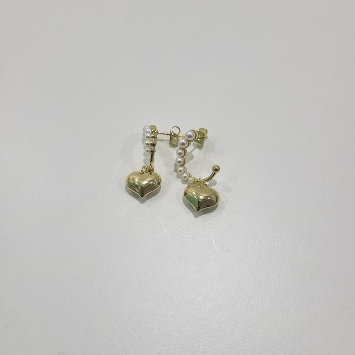 ARETES PERLAS CORAZON